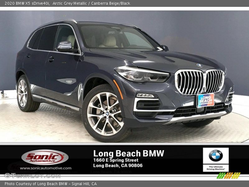 Arctic Grey Metallic / Canberra Beige/Black 2020 BMW X5 sDrive40i