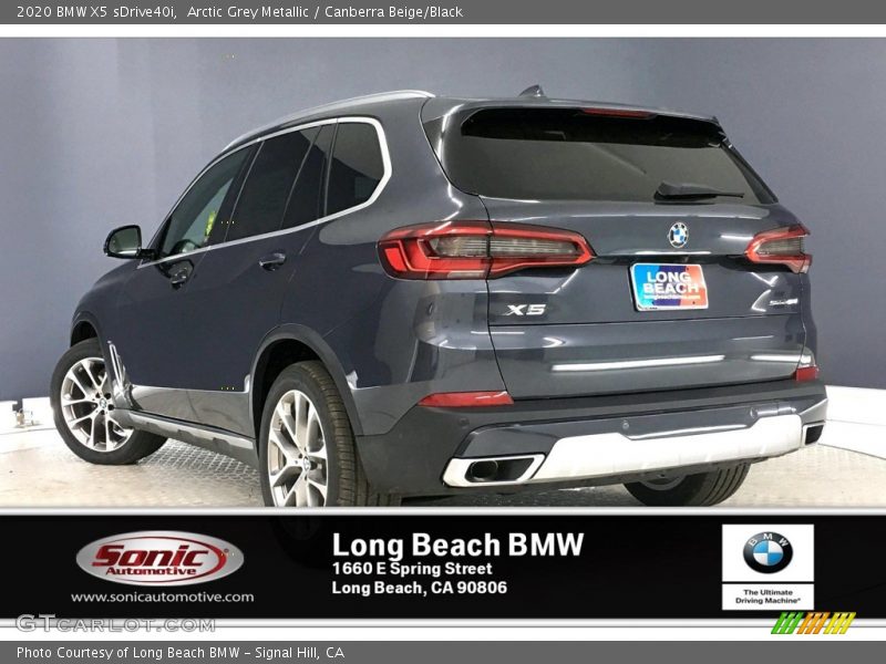 Arctic Grey Metallic / Canberra Beige/Black 2020 BMW X5 sDrive40i