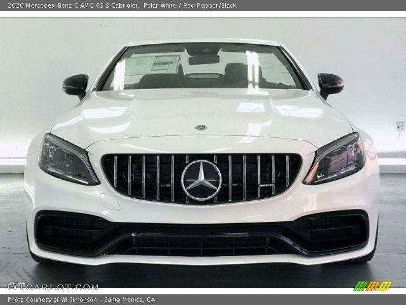 Polar White / Red Pepper/Black 2020 Mercedes-Benz C AMG 63 S Cabriolet