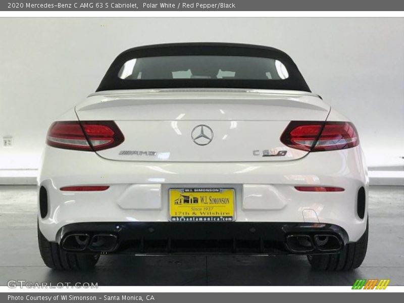 Polar White / Red Pepper/Black 2020 Mercedes-Benz C AMG 63 S Cabriolet