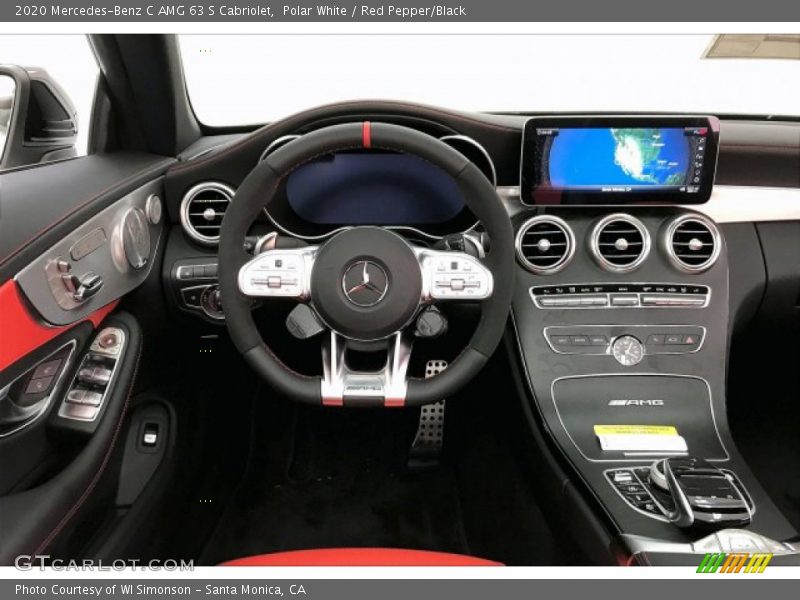 Polar White / Red Pepper/Black 2020 Mercedes-Benz C AMG 63 S Cabriolet