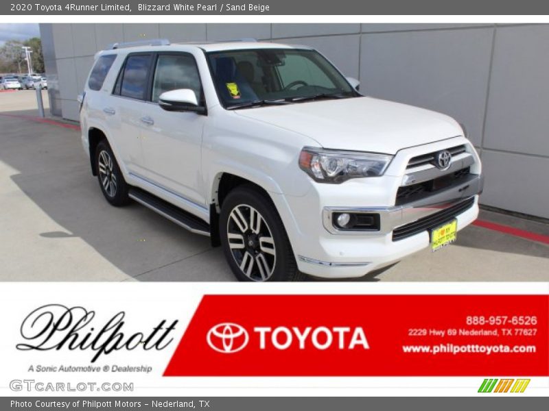 Blizzard White Pearl / Sand Beige 2020 Toyota 4Runner Limited