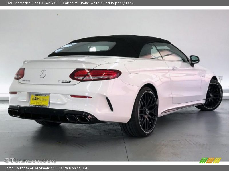 Polar White / Red Pepper/Black 2020 Mercedes-Benz C AMG 63 S Cabriolet