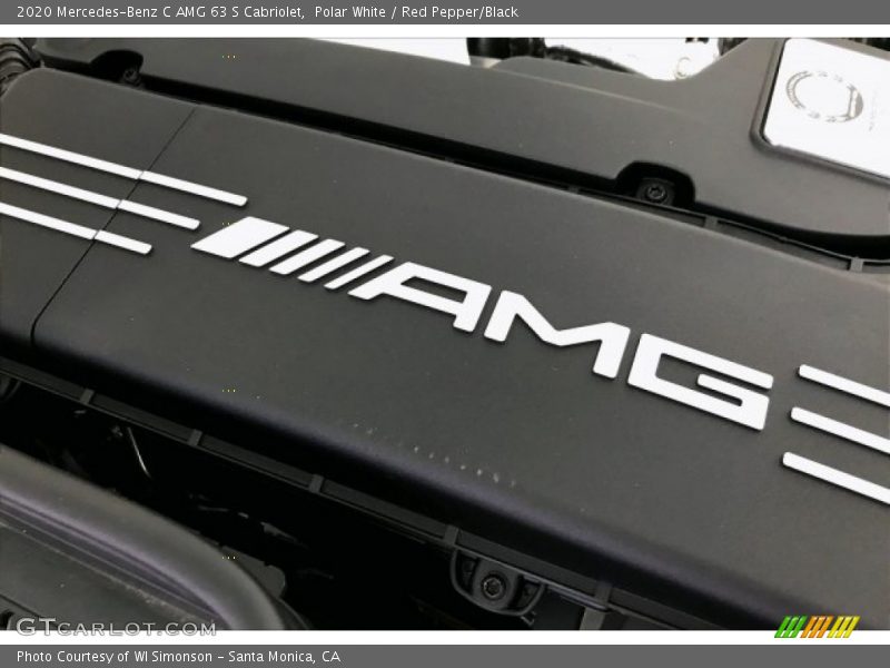 Polar White / Red Pepper/Black 2020 Mercedes-Benz C AMG 63 S Cabriolet