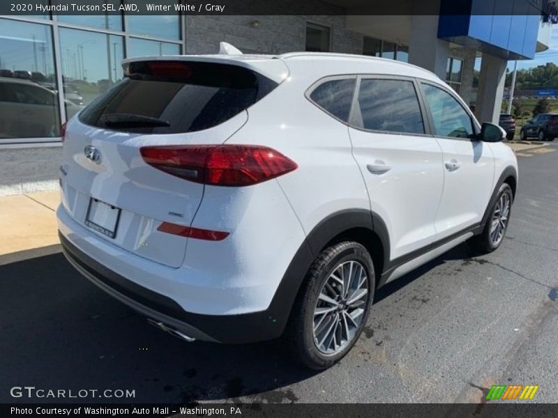 Winter White / Gray 2020 Hyundai Tucson SEL AWD