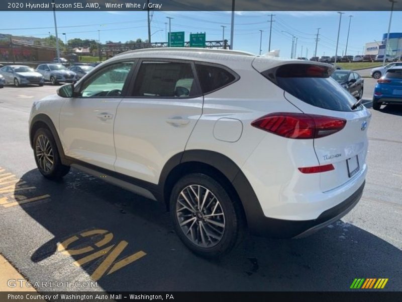 Winter White / Gray 2020 Hyundai Tucson SEL AWD