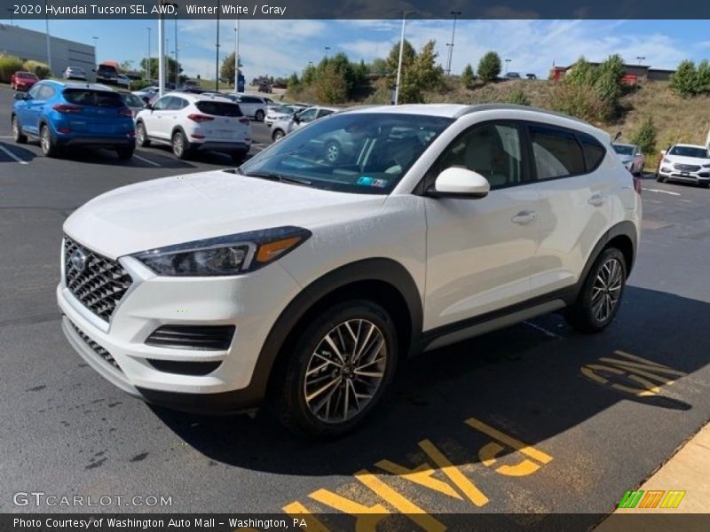 Winter White / Gray 2020 Hyundai Tucson SEL AWD