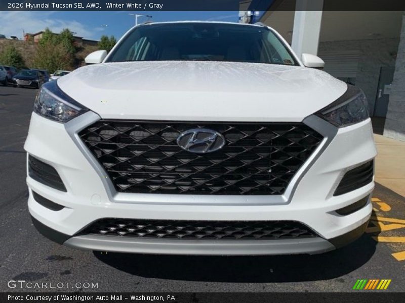 Winter White / Gray 2020 Hyundai Tucson SEL AWD