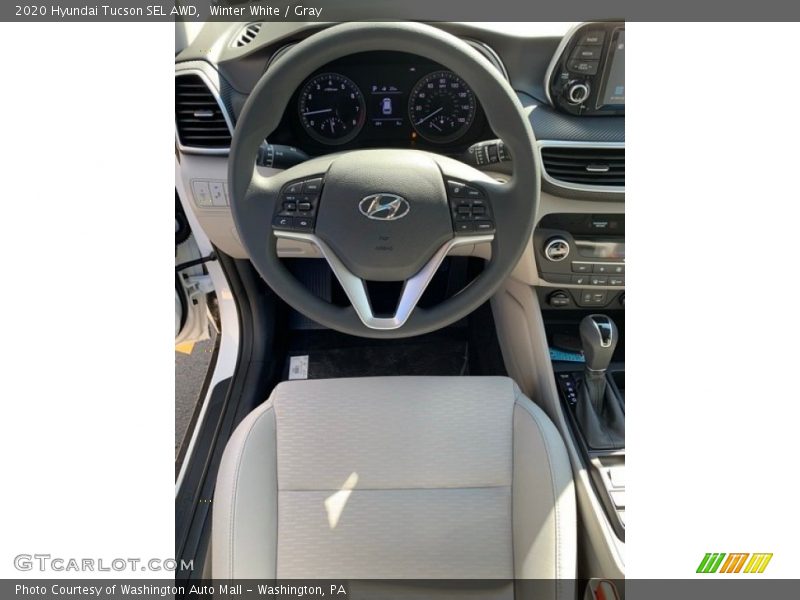 Winter White / Gray 2020 Hyundai Tucson SEL AWD