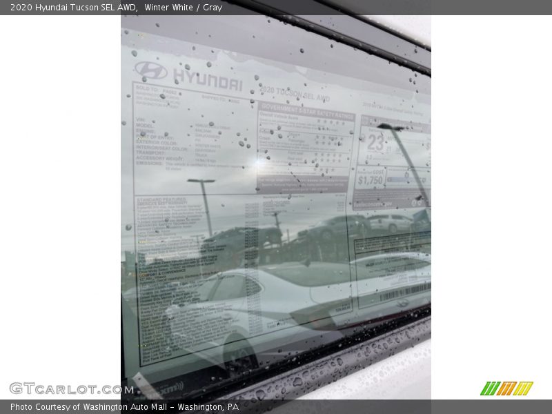 Winter White / Gray 2020 Hyundai Tucson SEL AWD