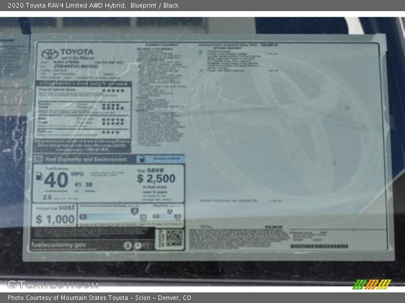 Blueprint / Black 2020 Toyota RAV4 Limited AWD Hybrid