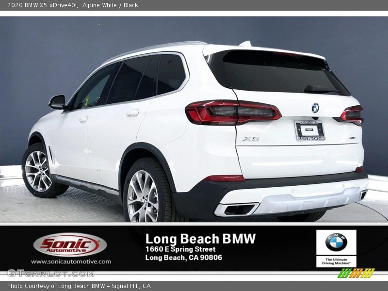 Alpine White / Black 2020 BMW X5 xDrive40i