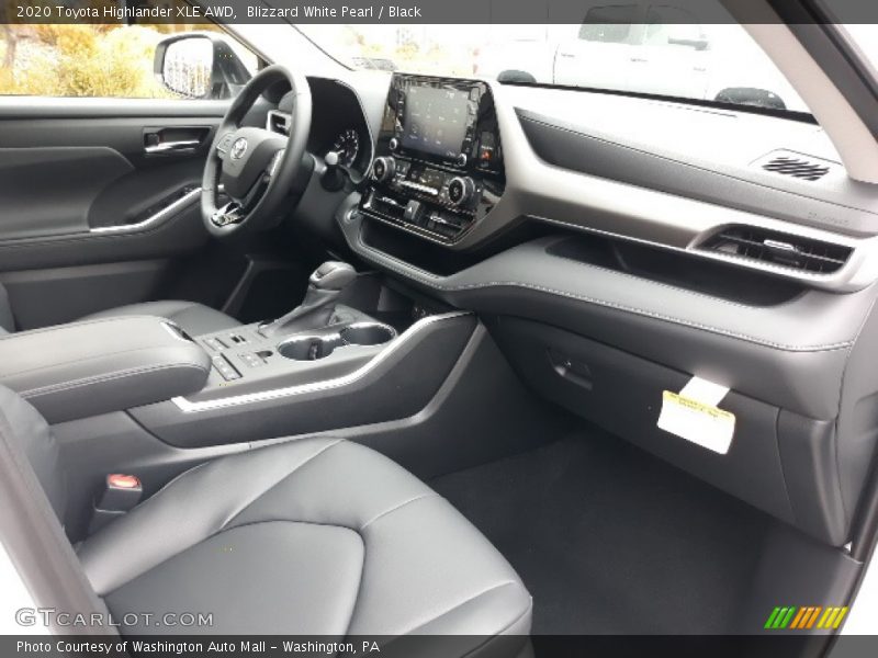 Blizzard White Pearl / Black 2020 Toyota Highlander XLE AWD