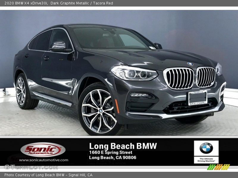 Dark Graphite Metallic / Tacora Red 2020 BMW X4 xDrive30i