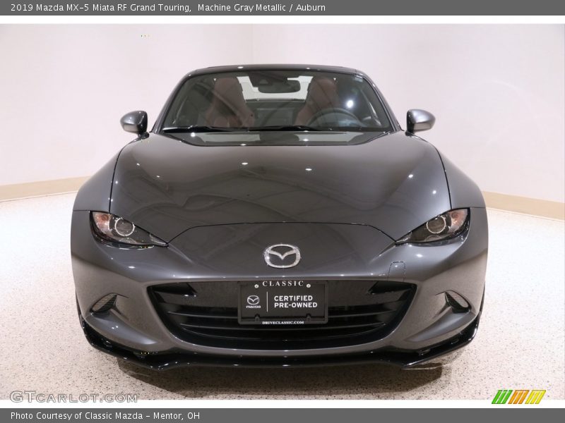 Machine Gray Metallic / Auburn 2019 Mazda MX-5 Miata RF Grand Touring