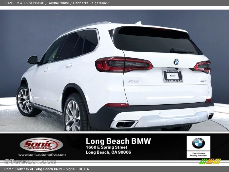 Alpine White / Canberra Beige/Black 2020 BMW X5 xDrive40i