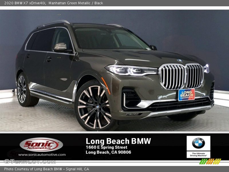 Manhattan Green Metallic / Black 2020 BMW X7 xDrive40i