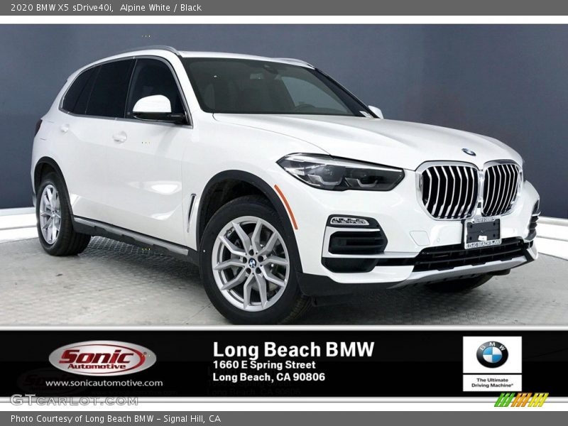 Alpine White / Black 2020 BMW X5 sDrive40i