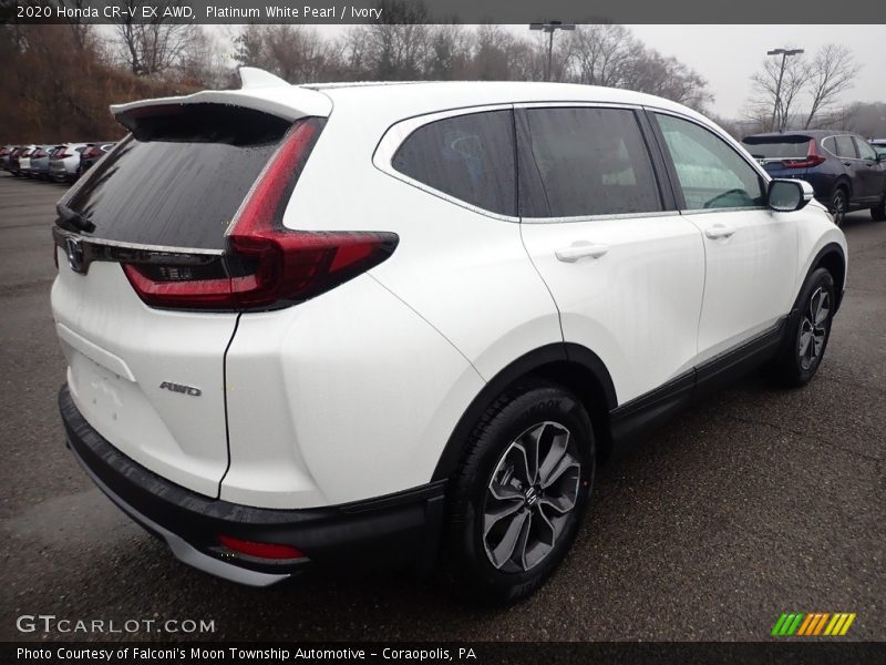 Platinum White Pearl / Ivory 2020 Honda CR-V EX AWD