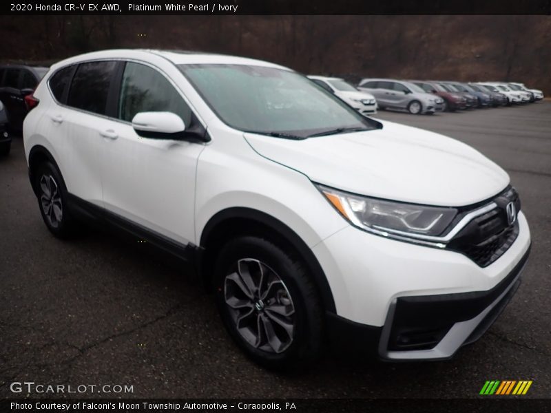 Platinum White Pearl / Ivory 2020 Honda CR-V EX AWD