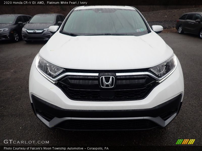 Platinum White Pearl / Ivory 2020 Honda CR-V EX AWD