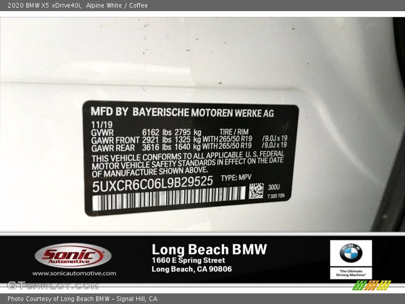 Alpine White / Coffee 2020 BMW X5 xDrive40i