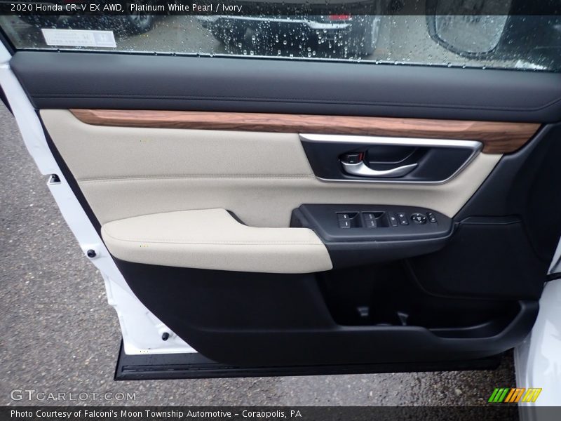Platinum White Pearl / Ivory 2020 Honda CR-V EX AWD