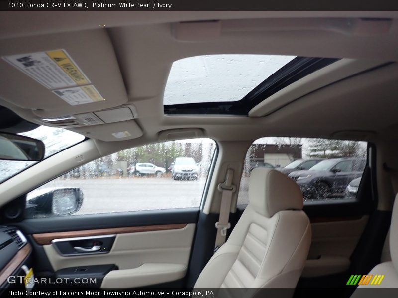 Platinum White Pearl / Ivory 2020 Honda CR-V EX AWD