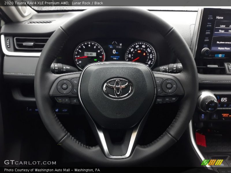 Lunar Rock / Black 2020 Toyota RAV4 XLE Premium AWD