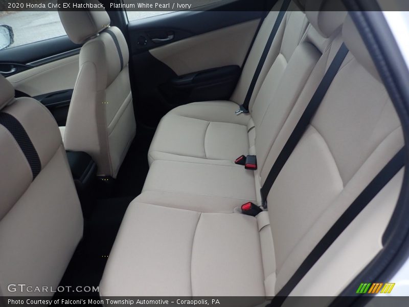 Platinum White Pearl / Ivory 2020 Honda Civic EX Hatchback
