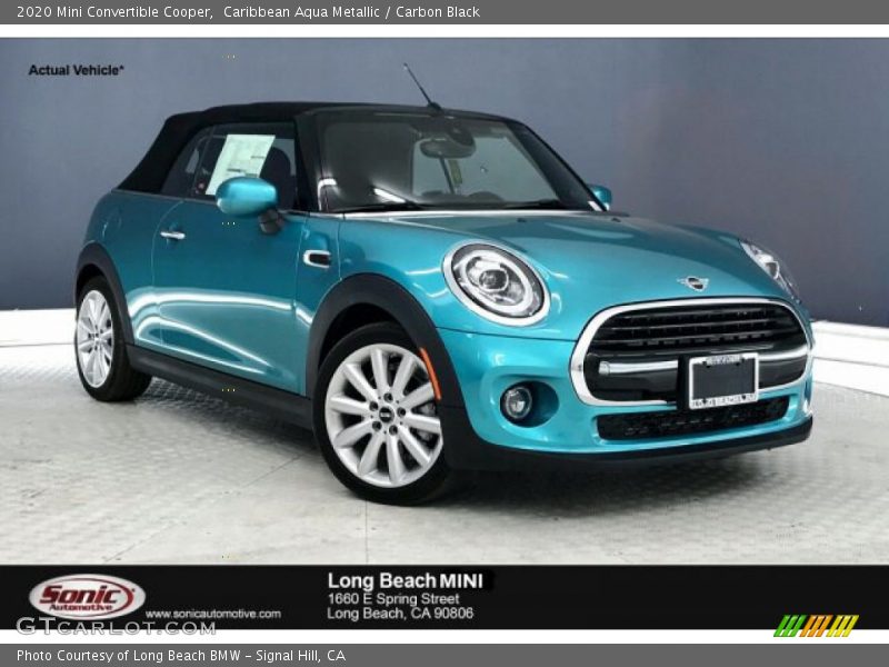 Caribbean Aqua Metallic / Carbon Black 2020 Mini Convertible Cooper