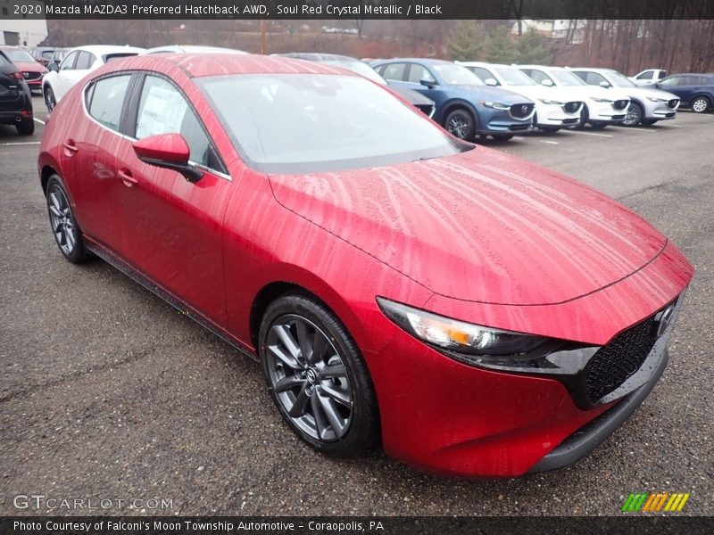 Front 3/4 View of 2020 MAZDA3 Preferred Hatchback AWD