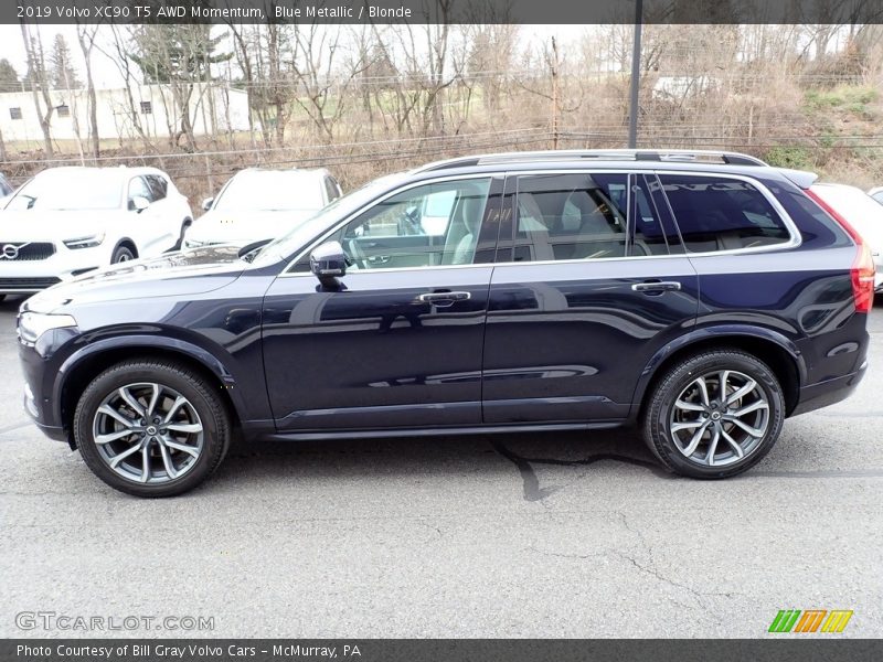 Blue Metallic / Blonde 2019 Volvo XC90 T5 AWD Momentum