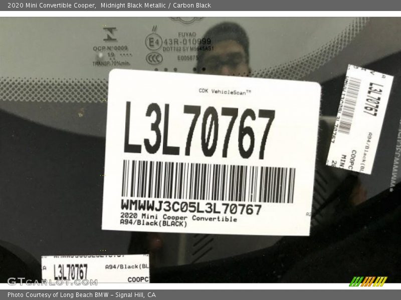 Midnight Black Metallic / Carbon Black 2020 Mini Convertible Cooper