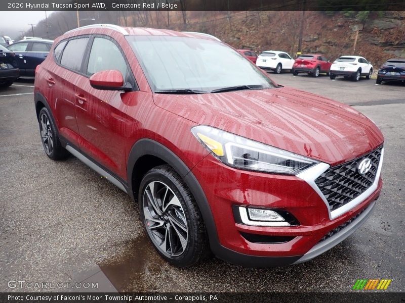 Gemstone Red / Beige 2020 Hyundai Tucson Sport AWD