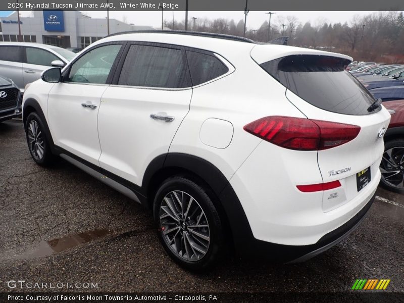 Winter White / Beige 2020 Hyundai Tucson Ultimate AWD