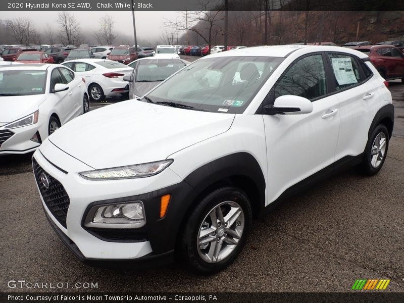 Chalk White / Black 2020 Hyundai Kona SE AWD