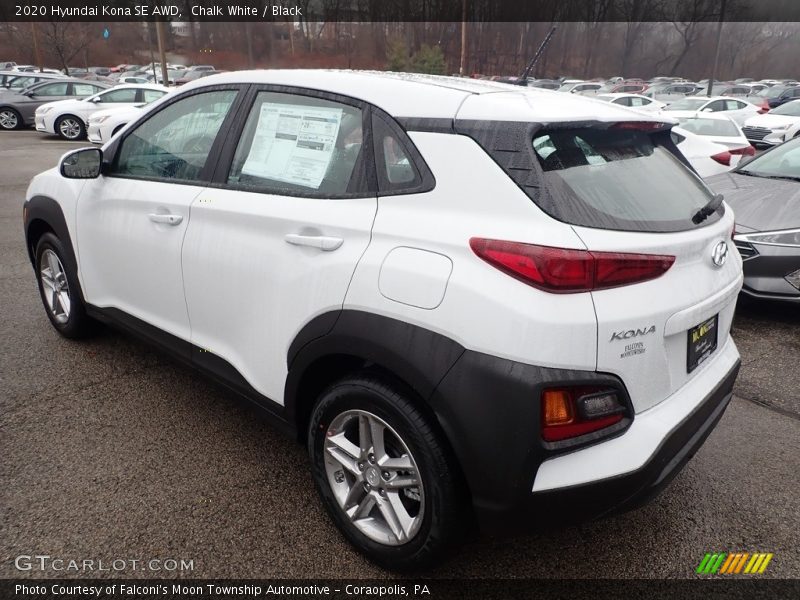 Chalk White / Black 2020 Hyundai Kona SE AWD