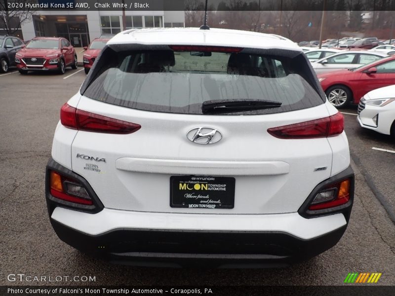 Chalk White / Black 2020 Hyundai Kona SE AWD