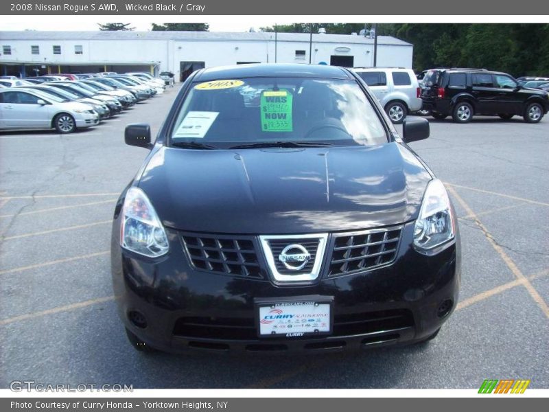 Wicked Black / Gray 2008 Nissan Rogue S AWD