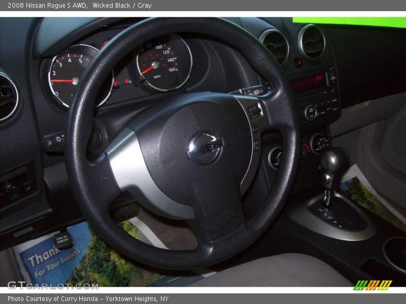 Wicked Black / Gray 2008 Nissan Rogue S AWD
