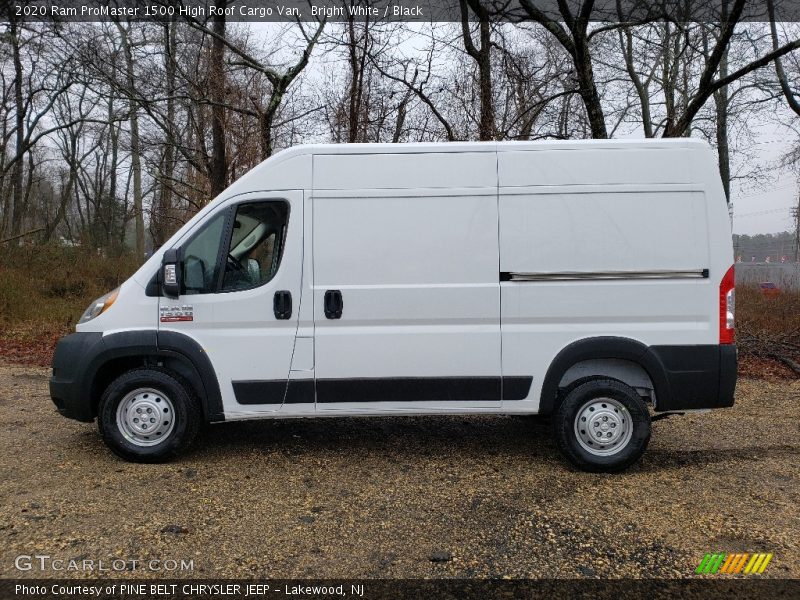 Bright White / Black 2020 Ram ProMaster 1500 High Roof Cargo Van