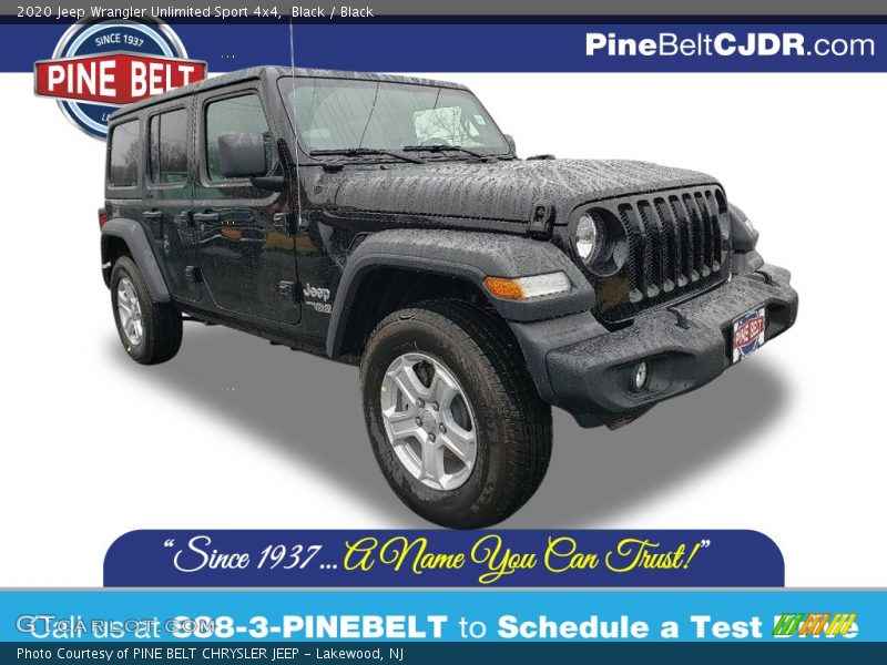 Black / Black 2020 Jeep Wrangler Unlimited Sport 4x4