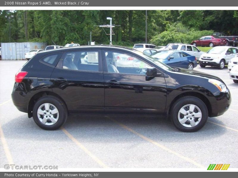 Wicked Black / Gray 2008 Nissan Rogue S AWD