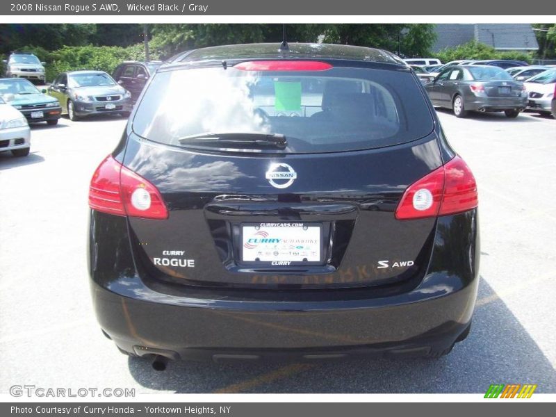 Wicked Black / Gray 2008 Nissan Rogue S AWD