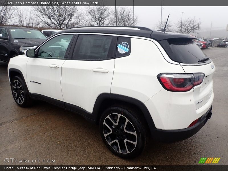 White / Ski Gray/Black 2020 Jeep Compass Limted 4x4