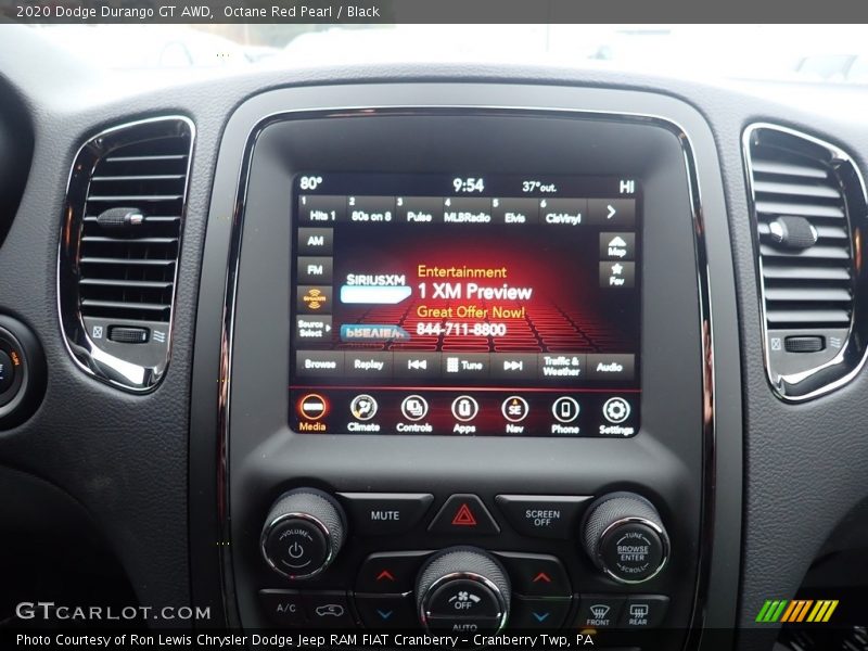 Octane Red Pearl / Black 2020 Dodge Durango GT AWD