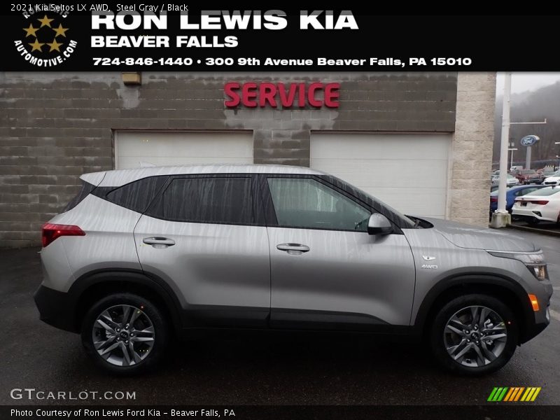 Steel Gray / Black 2021 Kia Seltos LX AWD
