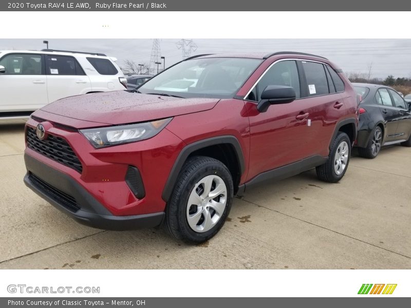 Ruby Flare Pearl / Black 2020 Toyota RAV4 LE AWD