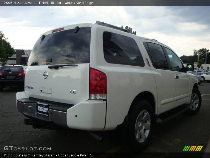 Blizzard White / Sand Beige 2006 Nissan Armada LE 4x4